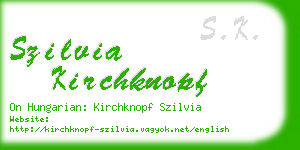 szilvia kirchknopf business card